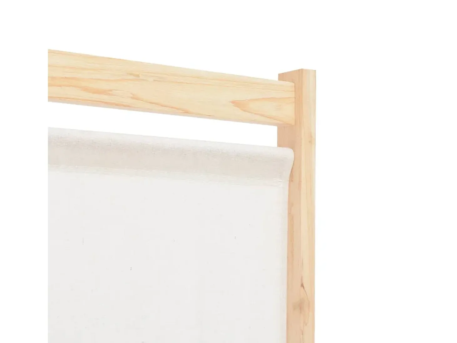 Biombo de 6 paneles Crema 240 x 170 x 4 cm Tela