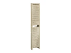 Biombo de 4 paneles de madera maciza de paulownia 140x165 cm ES548118