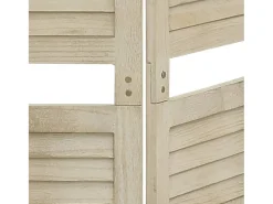Biombo de 5 paneles de madera maciza de paulownia 175x165 cm ES877770