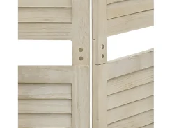 Biombo de 6 paneles de madera maciza de paulownia 210x165 cm ES828133