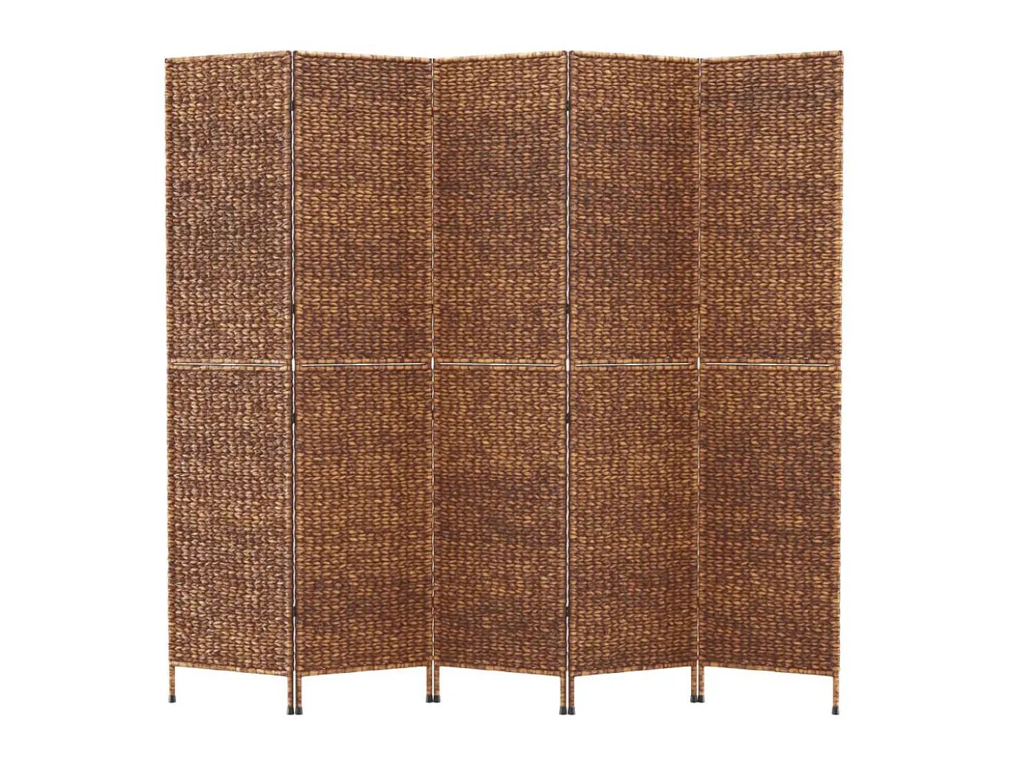 Biombo de 5 paneles jacinto de agua marrón 205x180 cm ES487200