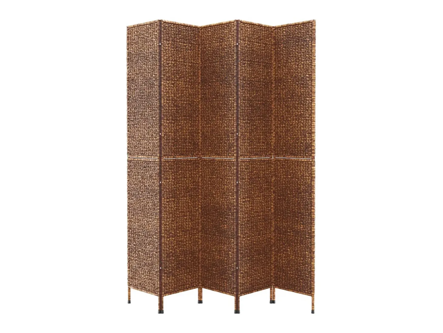Biombo de 5 paneles jacinto de agua marrón 205x180 cm ES487200