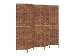 Biombo de 5 paneles jacinto de agua marrón 205x180 cm ES487200