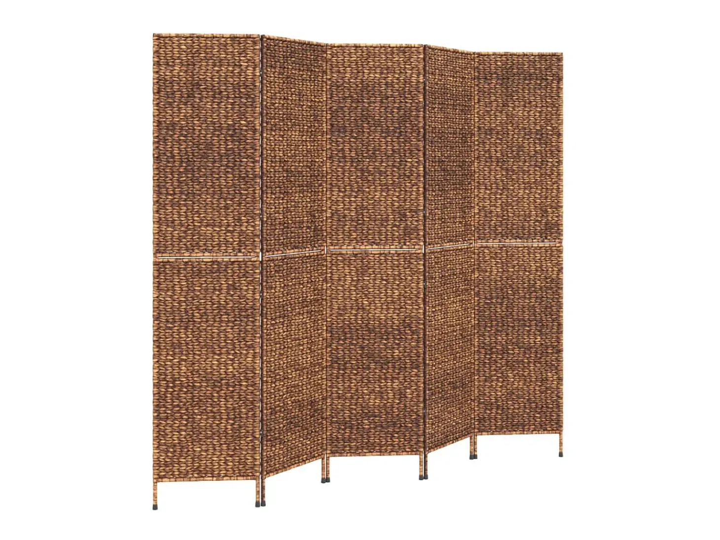 Biombo de 5 paneles jacinto de agua marrón 205x180 cm ES487200