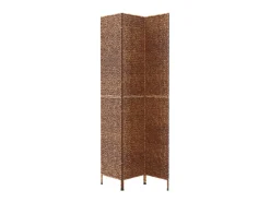 Biombo de 3 paneles jacinto de agua marrón 122x180 cm ES255798