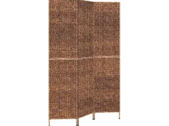 Biombo de 3 paneles jacinto de agua marrón 122x180 cm ES255798