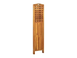 Biombo de 3 paneles madera maciza de acacia 121x2x170 cm ES254018