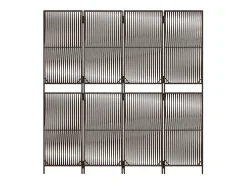 Biombo de 4 paneles ratán sintético marrón ES189415