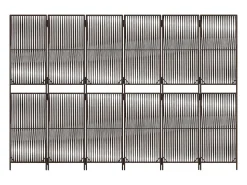 Biombo de 6 paneles ratán sintético marrón ES104392