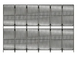 Biombo de 6 paneles ratán sintético gris ES852882