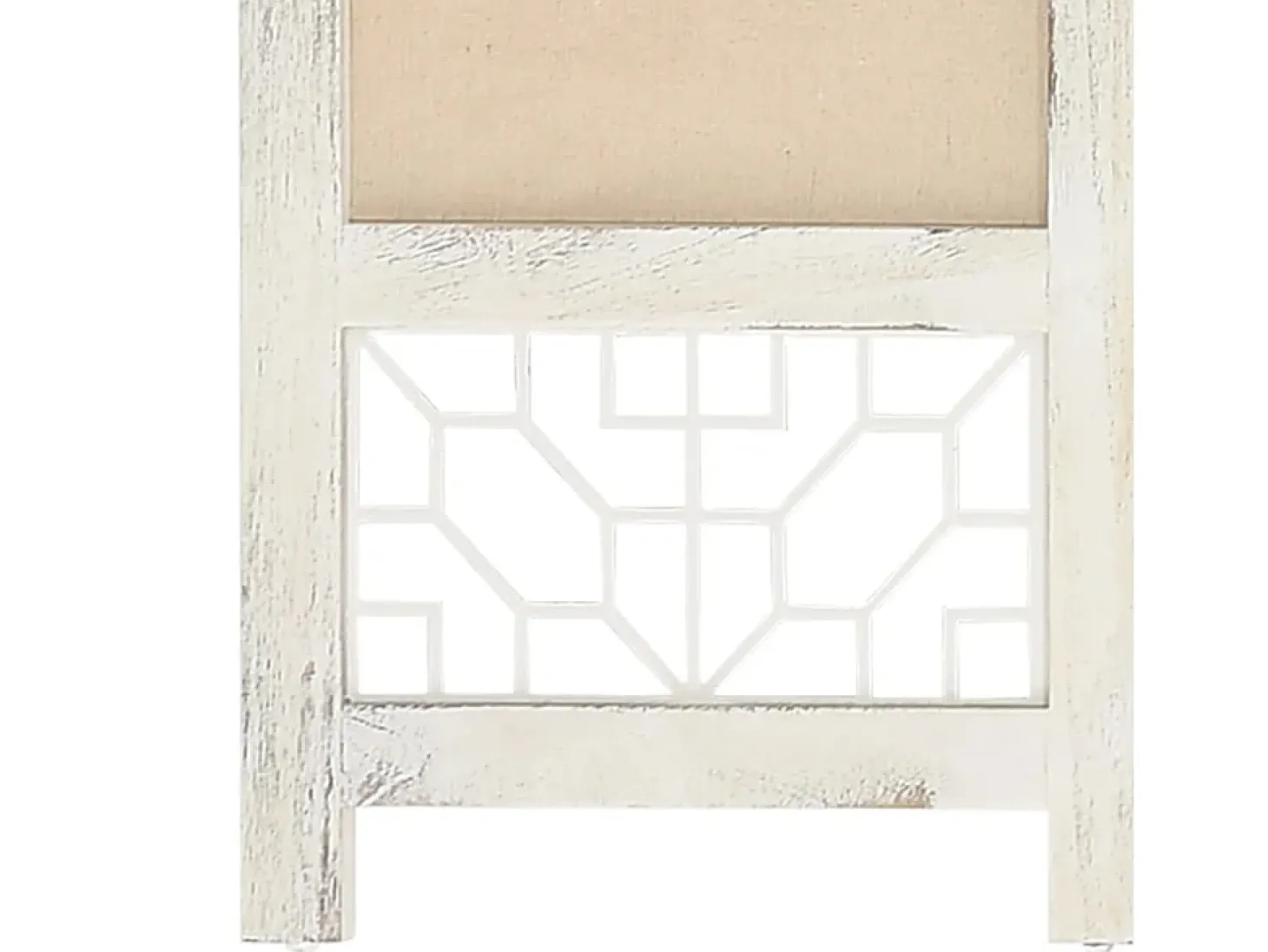 Biombo de 6 paneles Tejido Crema 210x165 cm