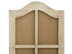 Biombo de 4 paneles tela marrón 140x165 cm ES240426