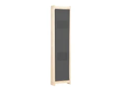Biombo divisor 5 paneles de tela gris 200x170x4 cm ES419819
