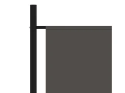 Biombo divisor de 1 panel gris antracita 175x180 cm ES340722