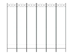 Biombo divisor de 6 paneles de tela blanco 240x200 cm ES755255