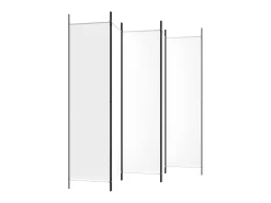 Biombo divisor de 5 paneles de tela blanco 250x200 cm ES542255