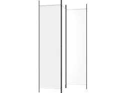 Biombo divisor de 3 paneles de tela blanco 150x200 cm ES986079