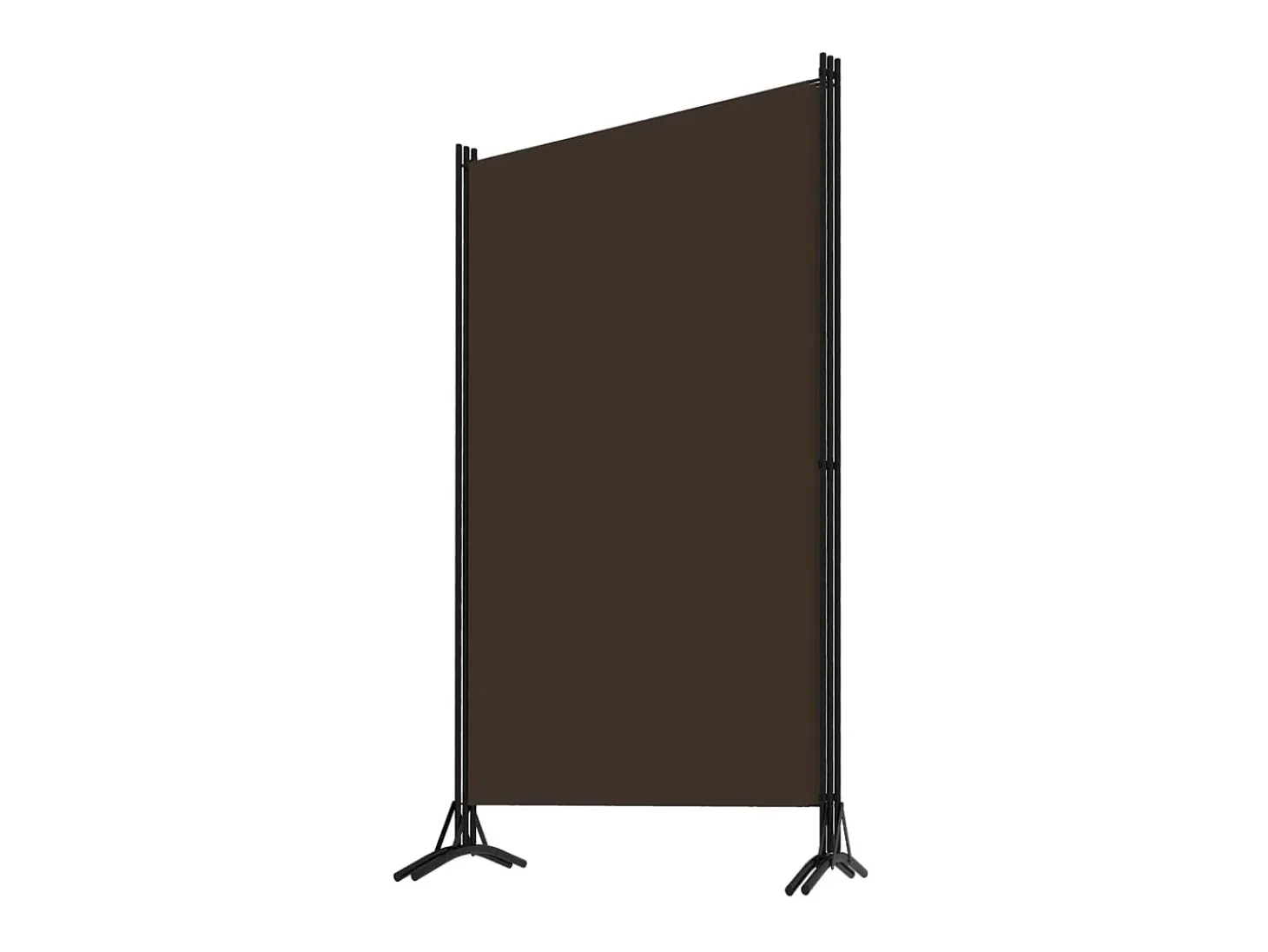 Biombo divisor de 3 paneles marrón 260x180 cm ES339945