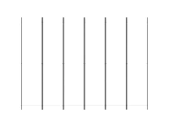 Biombo divisor de 6 paneles de tela blanco 300x220 cm ES186156