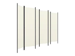 Biombo divisor de 6 paneles blanco 300x180 cm ES612751