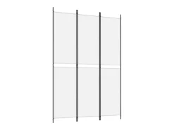 Biombo divisor de 3 paneles de tela blanco 150x220 cm ES948528