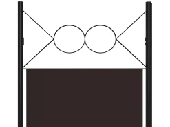 Biombo divisor de 4 paneles marrón 160x180 cm ES180349