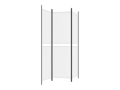 Biombo divisor de 3 paneles de tela blanco 150x180 cm ES797093