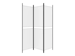 Biombo divisor de 3 paneles de tela blanco 150x180 cm ES797093