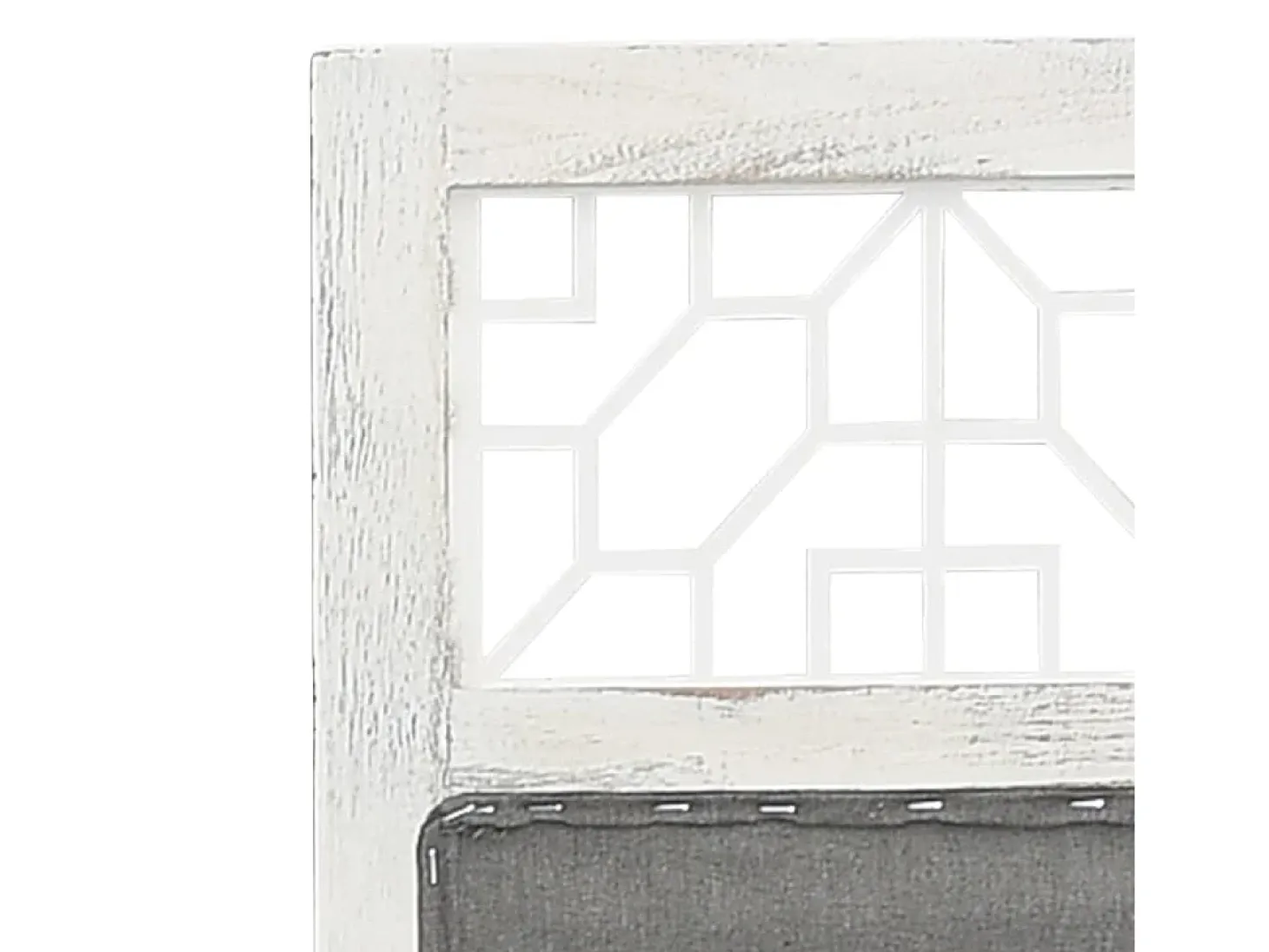 Biombo divisor de 3 paneles de tela gris 105x165 cm ES538932