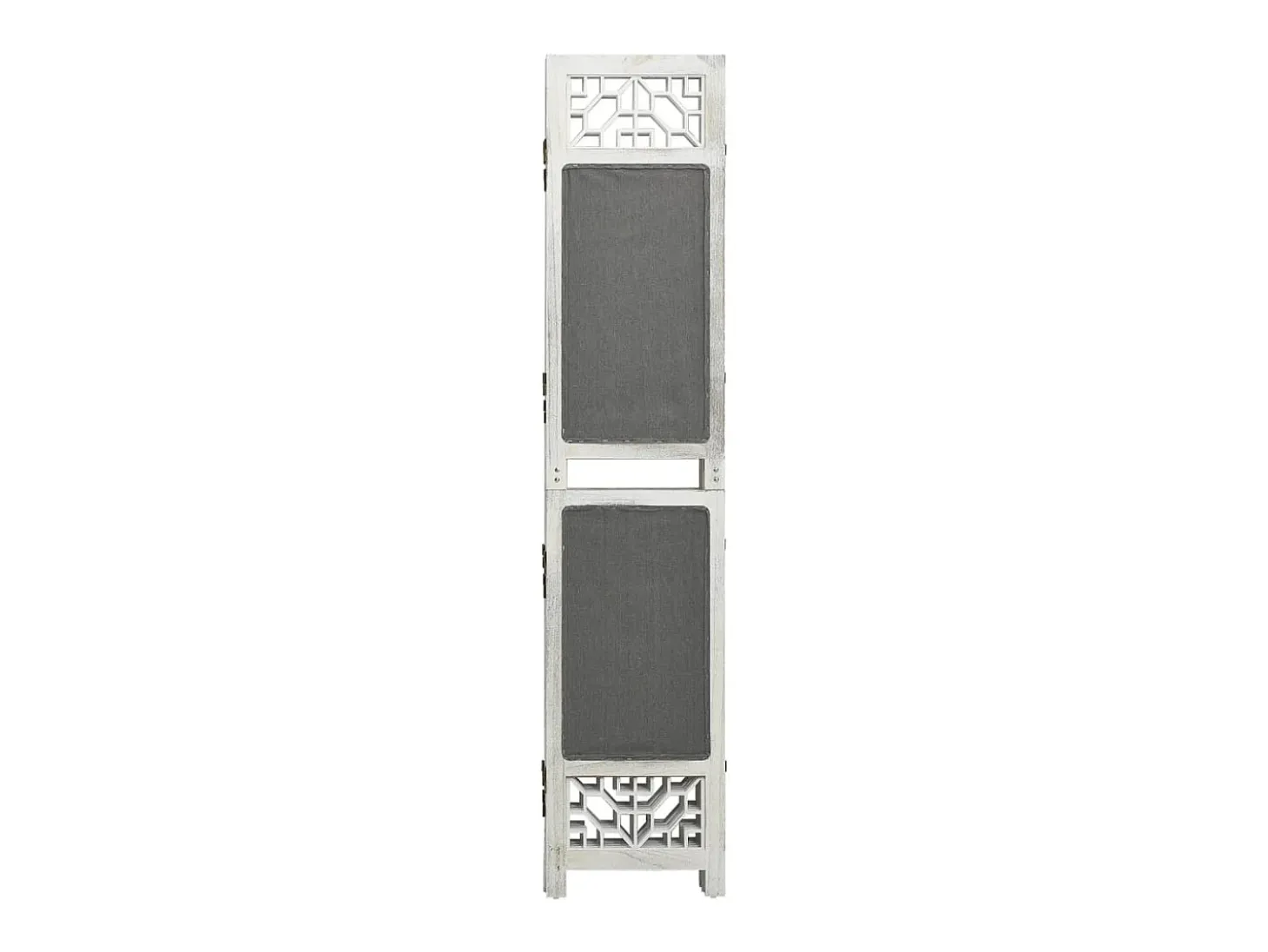 Biombo divisor de 3 paneles de tela gris 105x165 cm ES538932