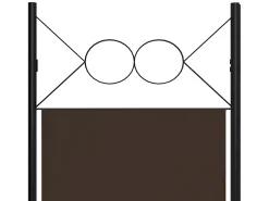 Biombo divisor de 5 paneles marrón 200x180 cm ES148710