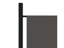 Biombo divisor de 3 paneles gris antracita 150x180 cm ES702845