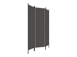 Biombo divisor de 3 paneles gris antracita 150x180 cm ES702845