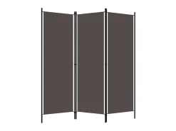 Biombo divisor de 3 paneles gris antracita 150x180 cm ES702845