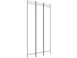 Biombo divisor de 3 paneles de tela blanco 120x220 cm ES715195