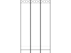 Biombo divisor de 3 paneles de tela blanco 120x220 cm ES715195