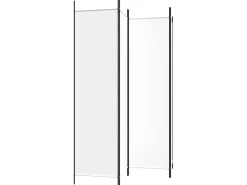 Biombo divisor de 4 paneles de tela blanco 200x200 cm ES246517