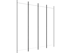 Biombo divisor de 4 paneles de tela blanco 200x200 cm ES246517