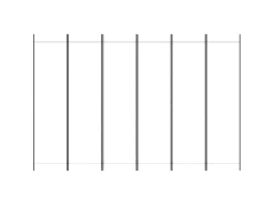 Biombo divisor de 6 paneles de tela blanco 300x200 cm ES926712