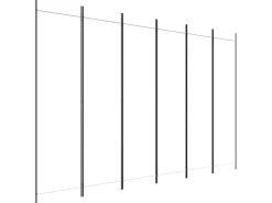 Biombo divisor de 6 paneles de tela blanco 300x200 cm ES926712