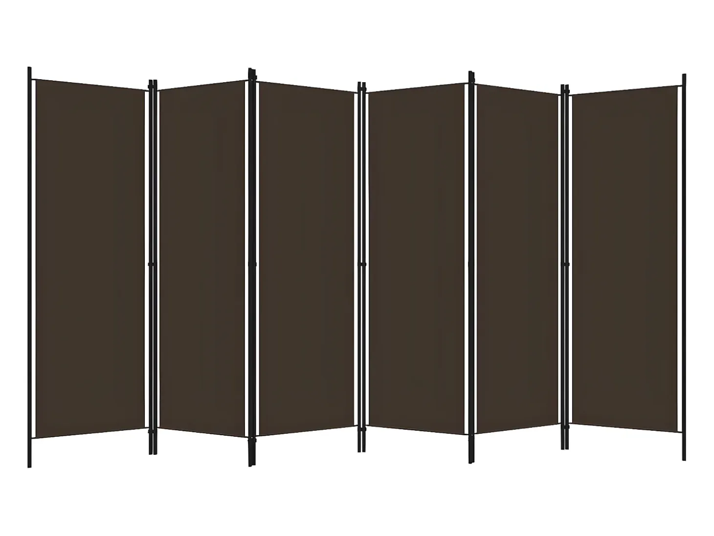Biombo divisor de 6 paneles marrón 300x180 cm ES271434