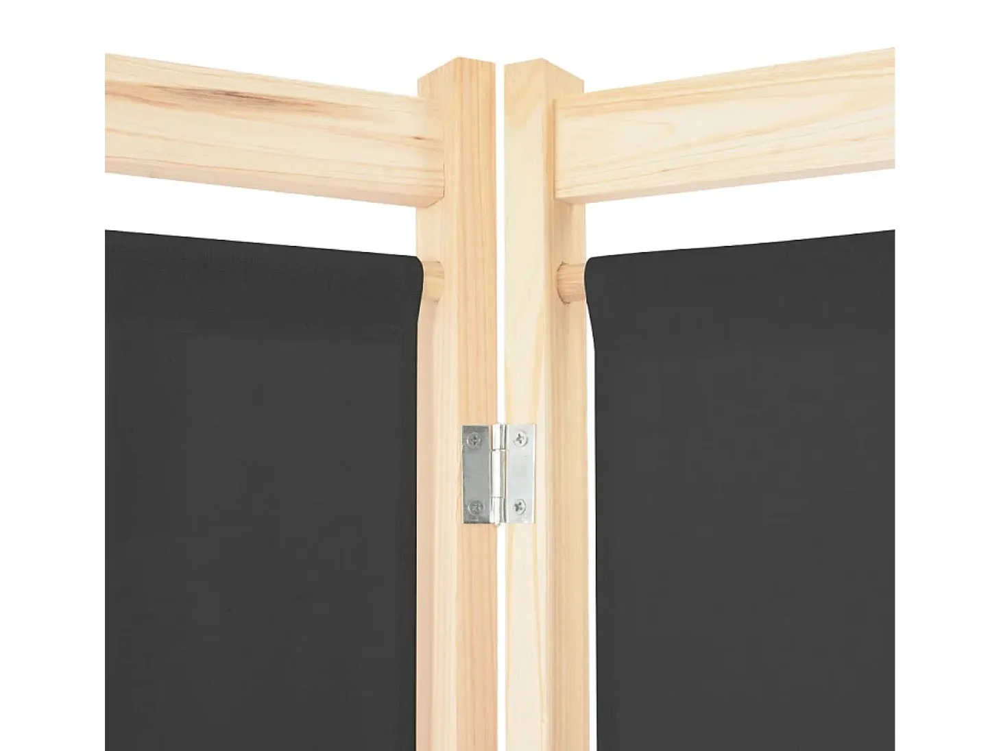 Biombo divisor de 3 paneles de tela gris 120x170x4 cm ES935265