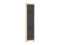 Biombo divisor de 3 paneles de tela gris 120x170x4 cm ES935265