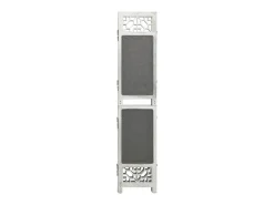 Biombo divisor de 6 paneles de tela gris 210x165 cm ES717133
