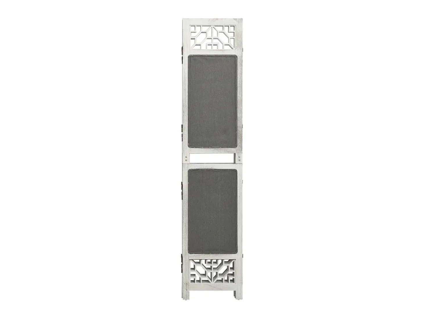 Biombo divisor de 6 paneles de tela gris 210x165 cm ES717133