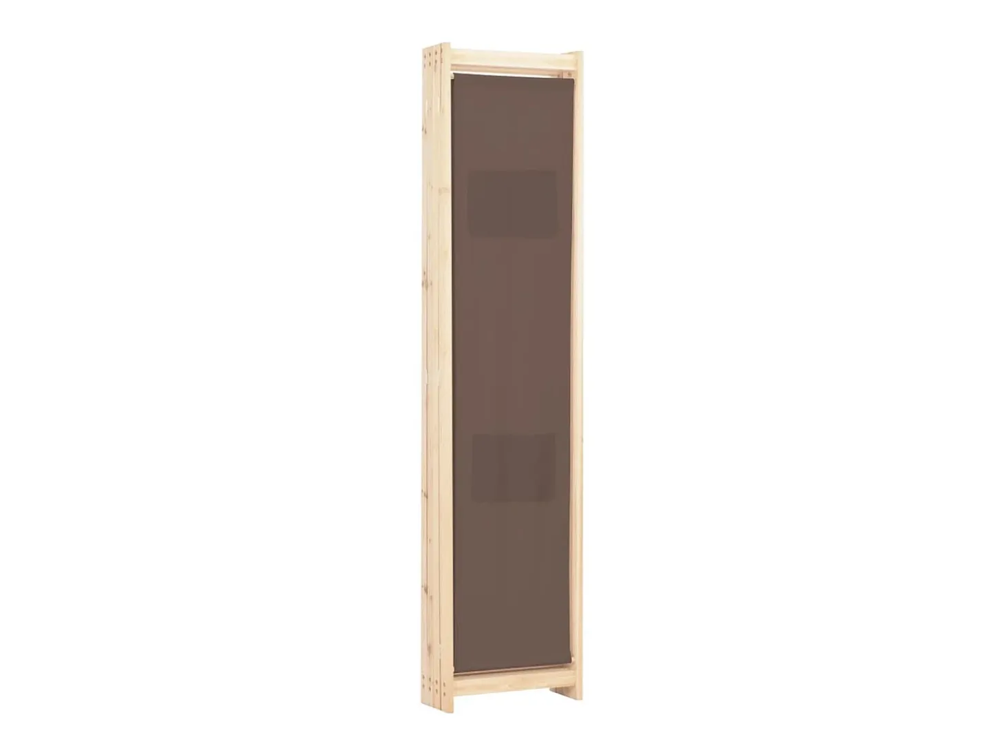 Biombo divisor de 4 paneles de tela marrón 160x170x4 cm ES512457