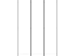 Biombo divisor de 3 paneles de tela blanco 150x220 cm ES924909