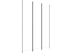 Biombo divisor de 3 paneles de tela blanco 150x220 cm ES924909
