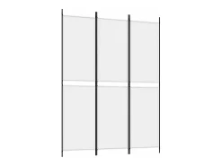 Biombo divisor de 3 paneles de tela blanco 150x200 cm ES123832