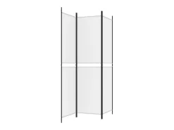 Biombo divisor de 3 paneles de tela blanco 150x200 cm ES123832